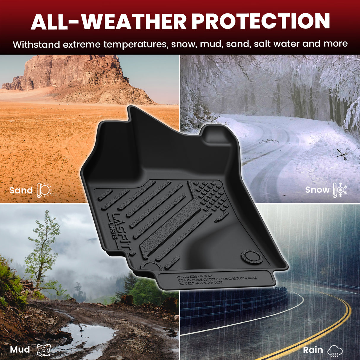 2009-2013 Toyota Corolla Floor Mats All Weaher