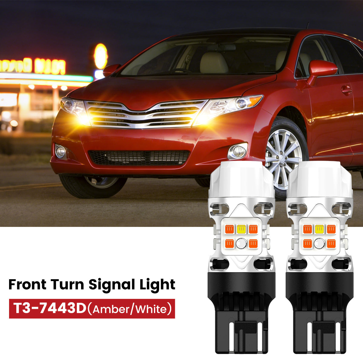 Lasfit 7443 led front turn signal light fit for 2009-2015 Toyota Venza