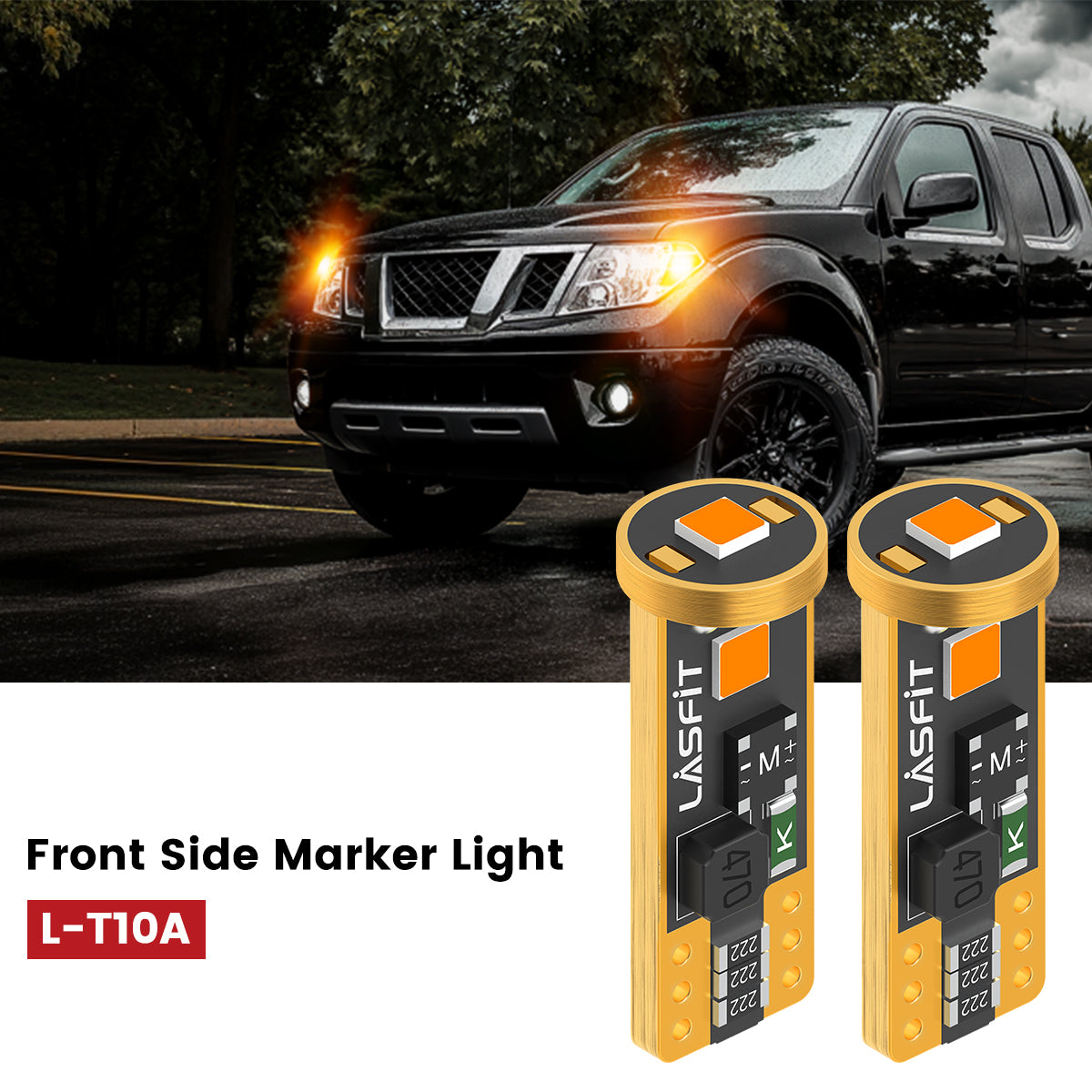 Lasfit 168 led front side marker lights fit for 2009-2021 nissan frontier