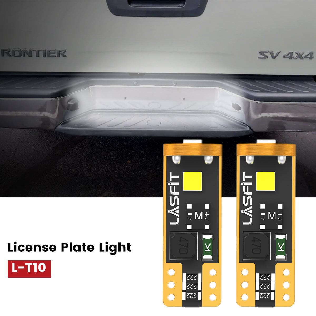 Lasfit 168 led license plate lights fit for 2009-2021 nissan frontier