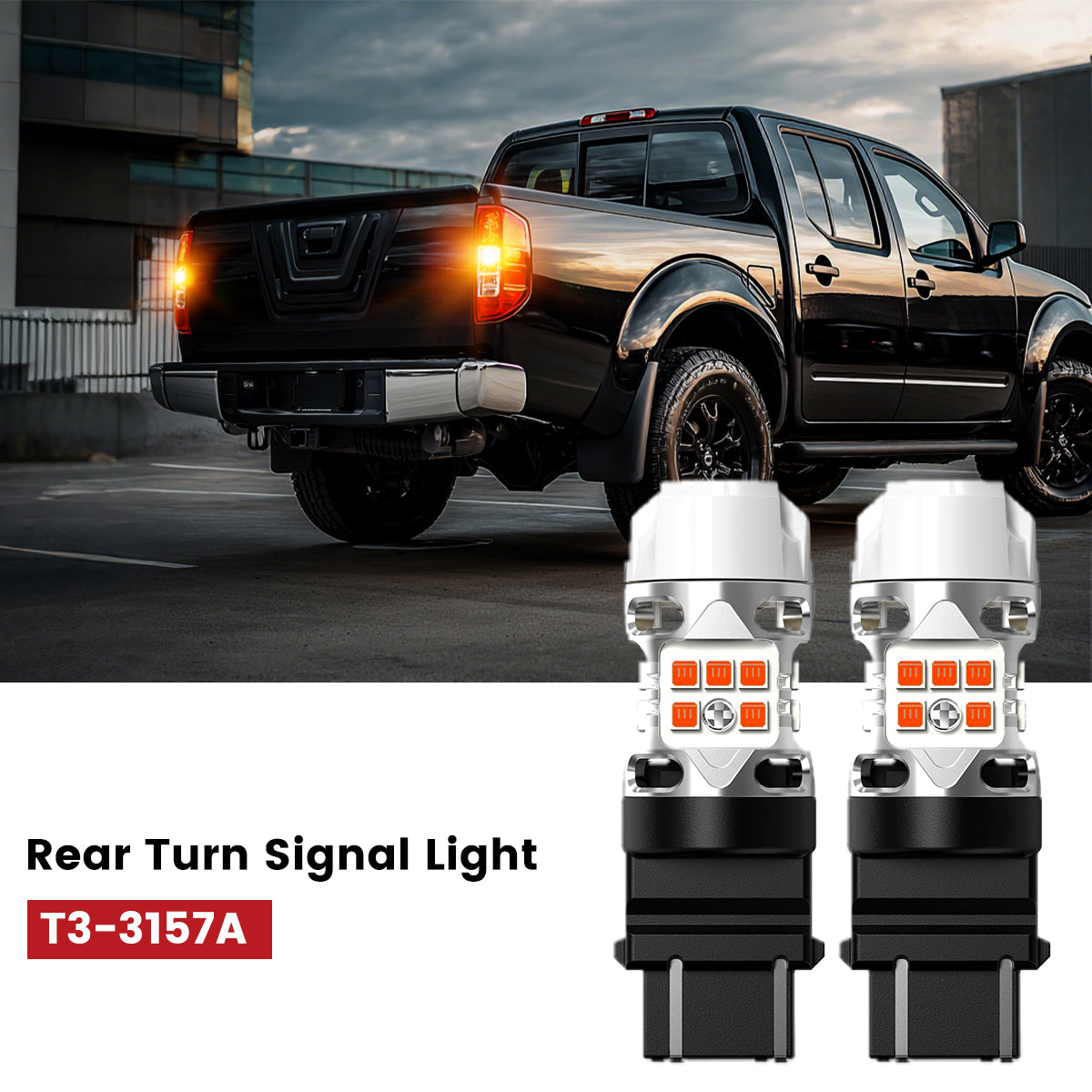 Lasfit 3157 led rear turn signal lights fit for 2009-2021 nissan frontier