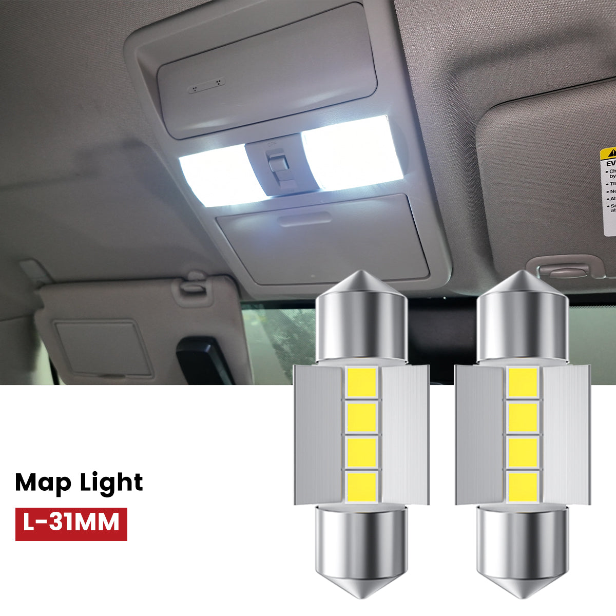 Lasfit 31MM led map lights fit for 2009-2021 nissan frontier