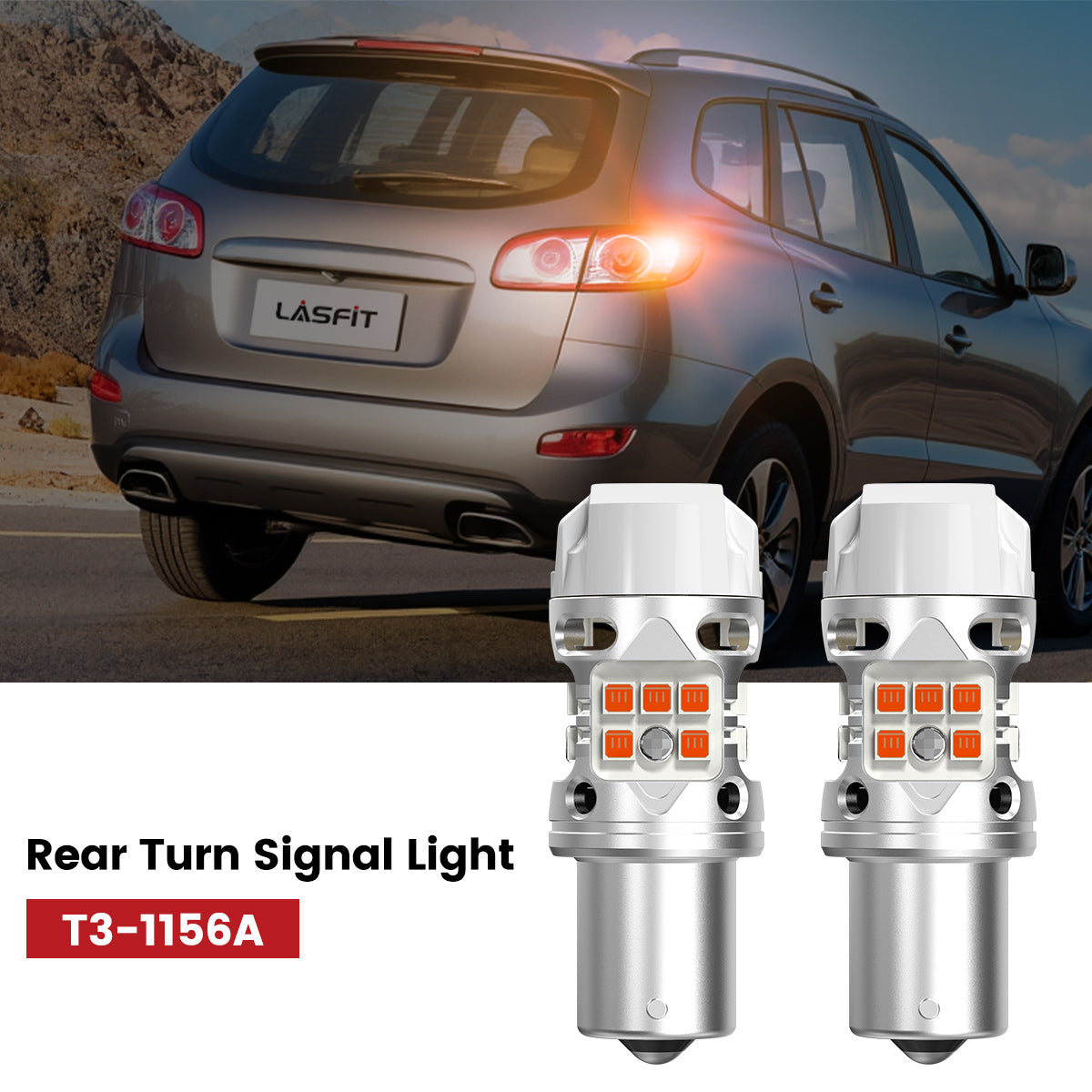 Lasfit 1156 led rear turn signal light fit for 2010-2012 Hyundai Santa Fe