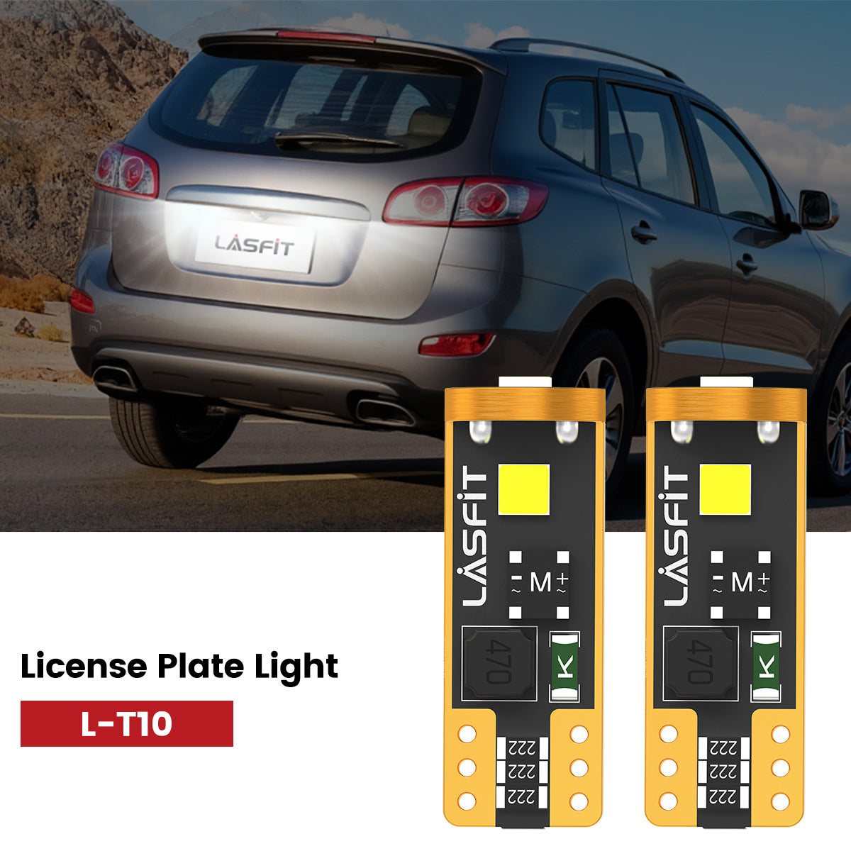 Lasfit 168 led license plate light fit for 2010-2012 Hyundai Santa Fe