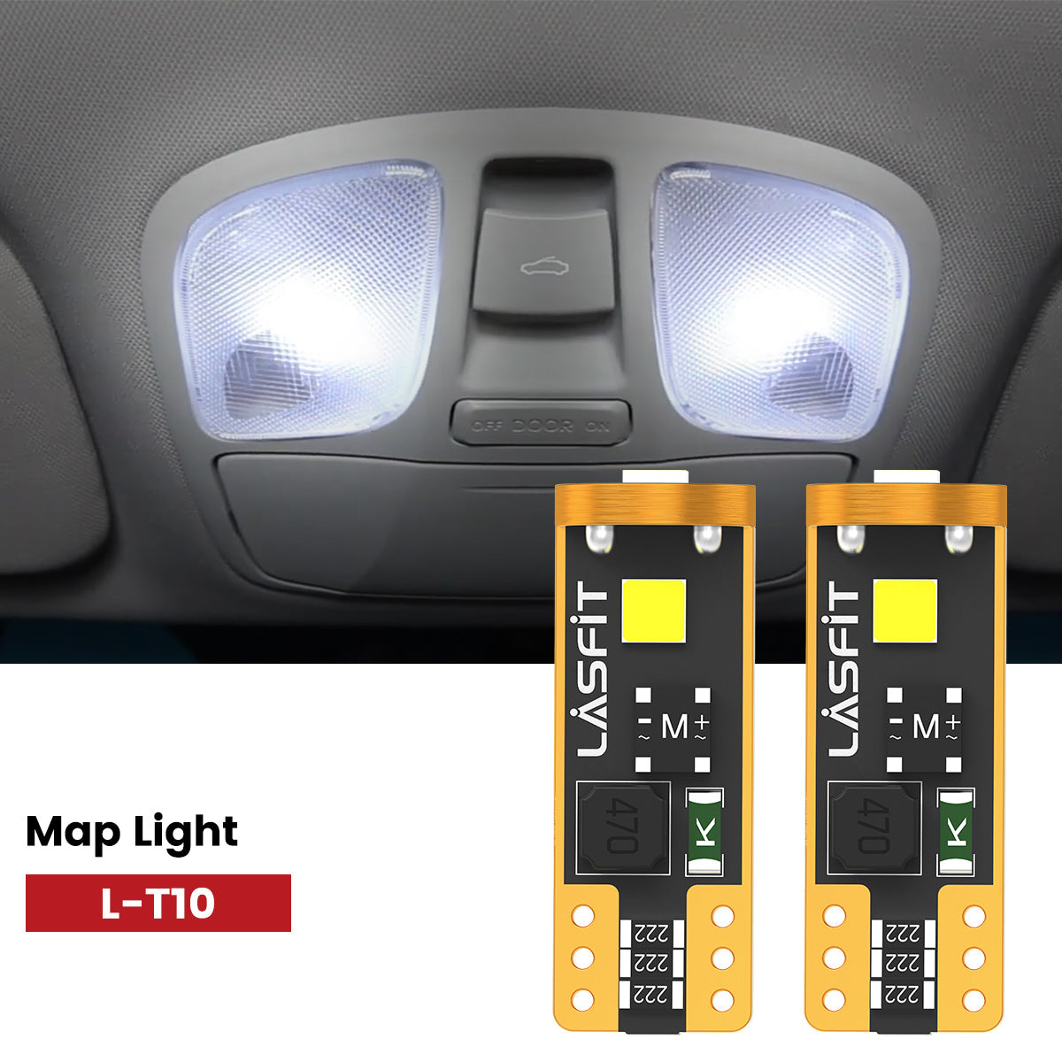 Lasfit 168 led map light fit for 2010-2012 Hyundai Santa Fe