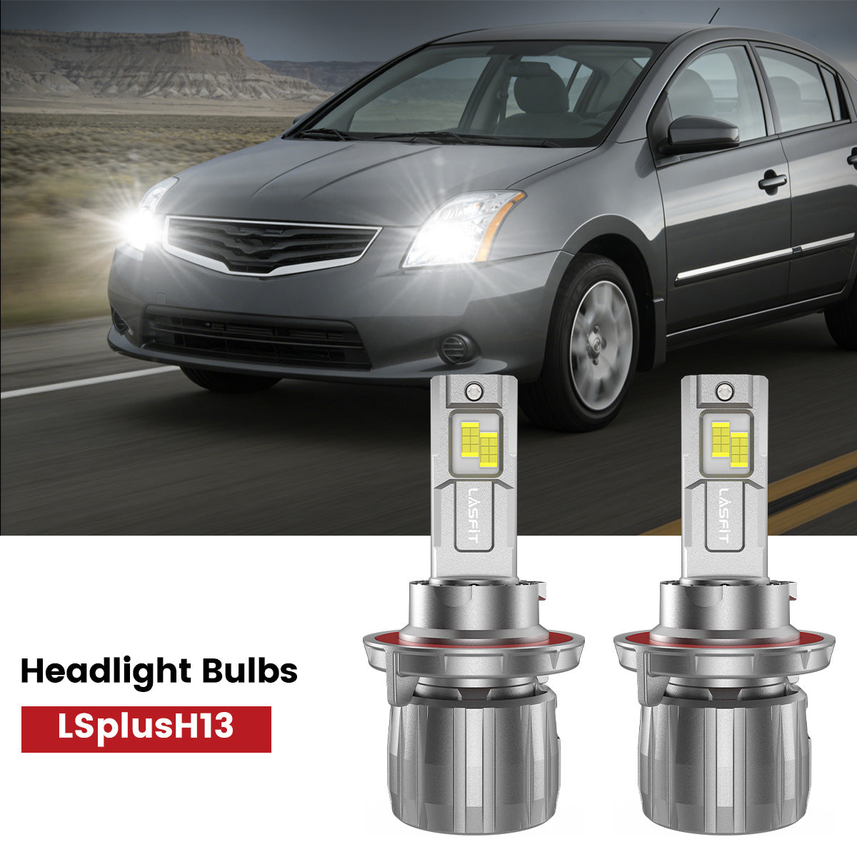 Lasfit H13 led headlight bulbs fit for 2010-2012 Nissan Sentra