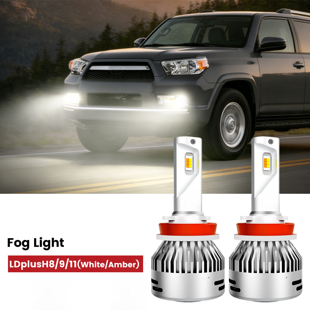 Lasfit H11 led fog lights fit for 2010-2013 Toyota 4Runner