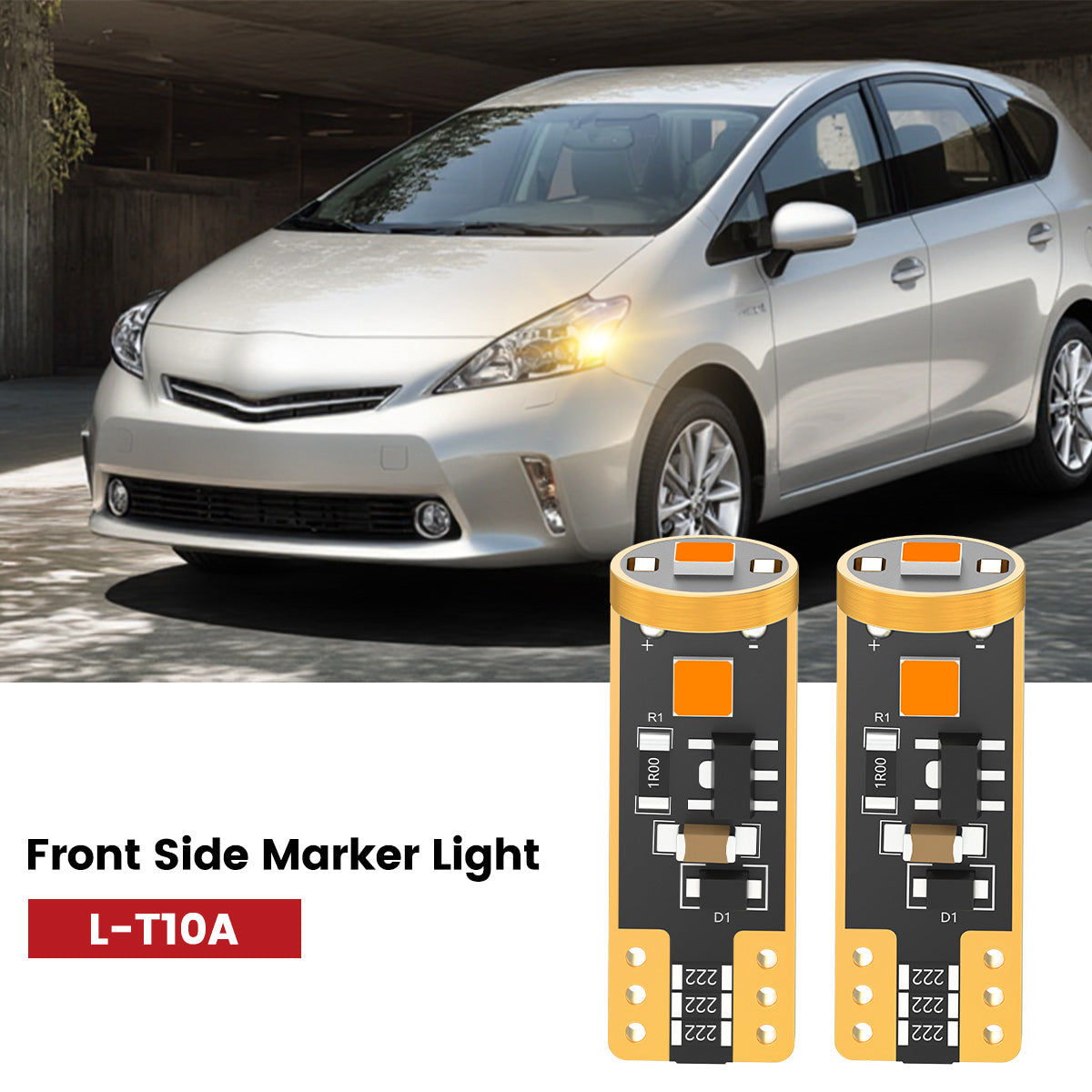 Lasfit 168 led front side marker lights fit for 2010-2015 Toyota Prius