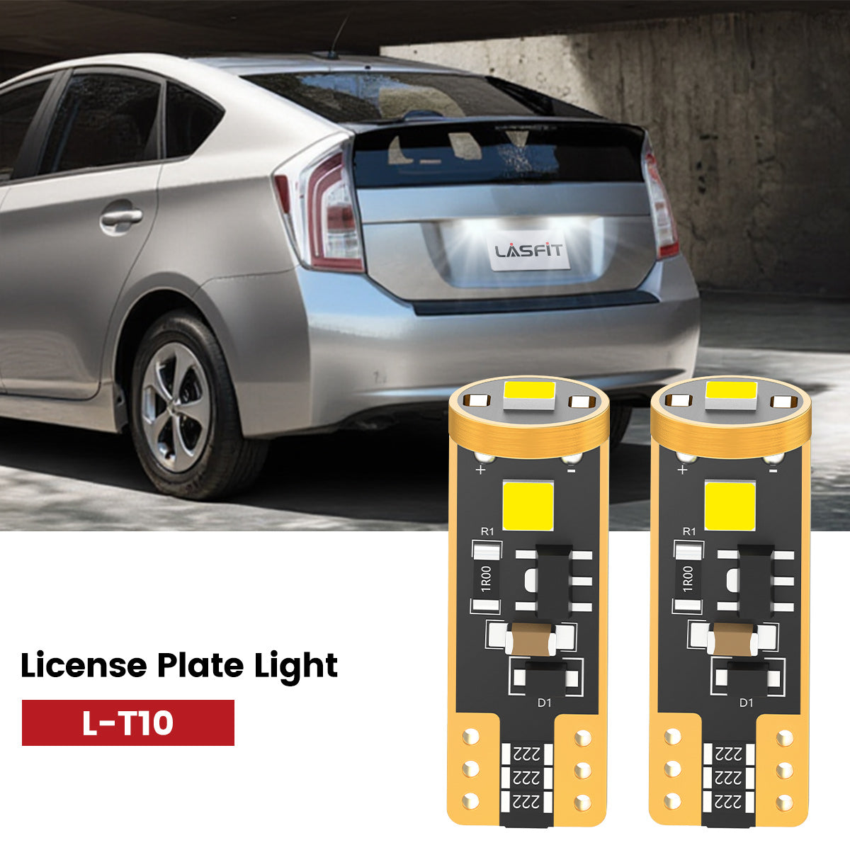 Lasfit 168 led license plate lights fit for 2010-2015 Toyota Prius