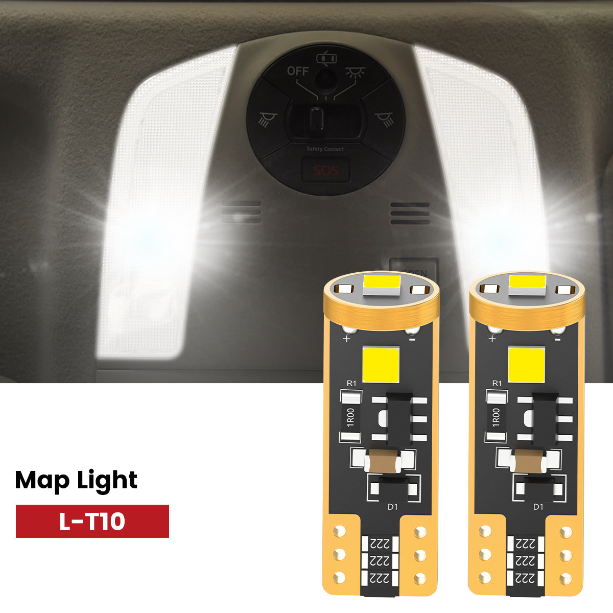 Lasfit 168 led map lights fit for 2010-2015 Toyota Prius
