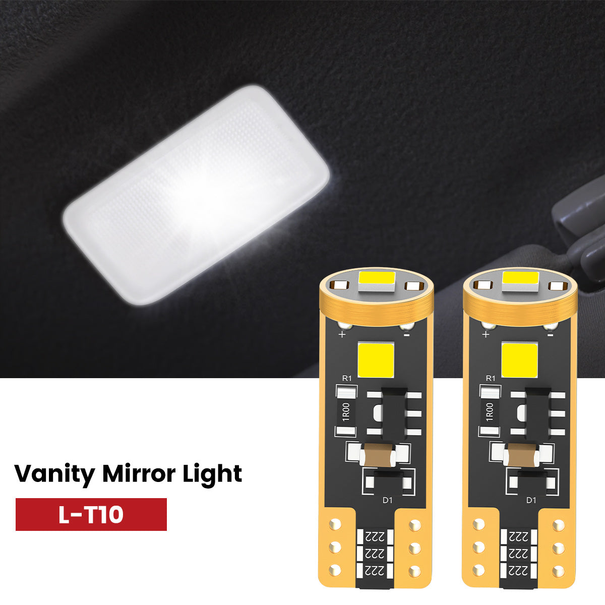Lasfit 168 led vanity mirror lights fit for 2010-2015 Toyota Prius