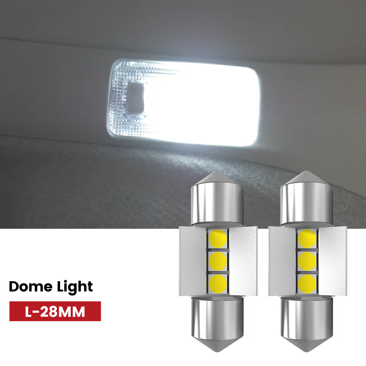 Lasfit 28MM led dome lights fit for 2010-2015 Toyota Prius