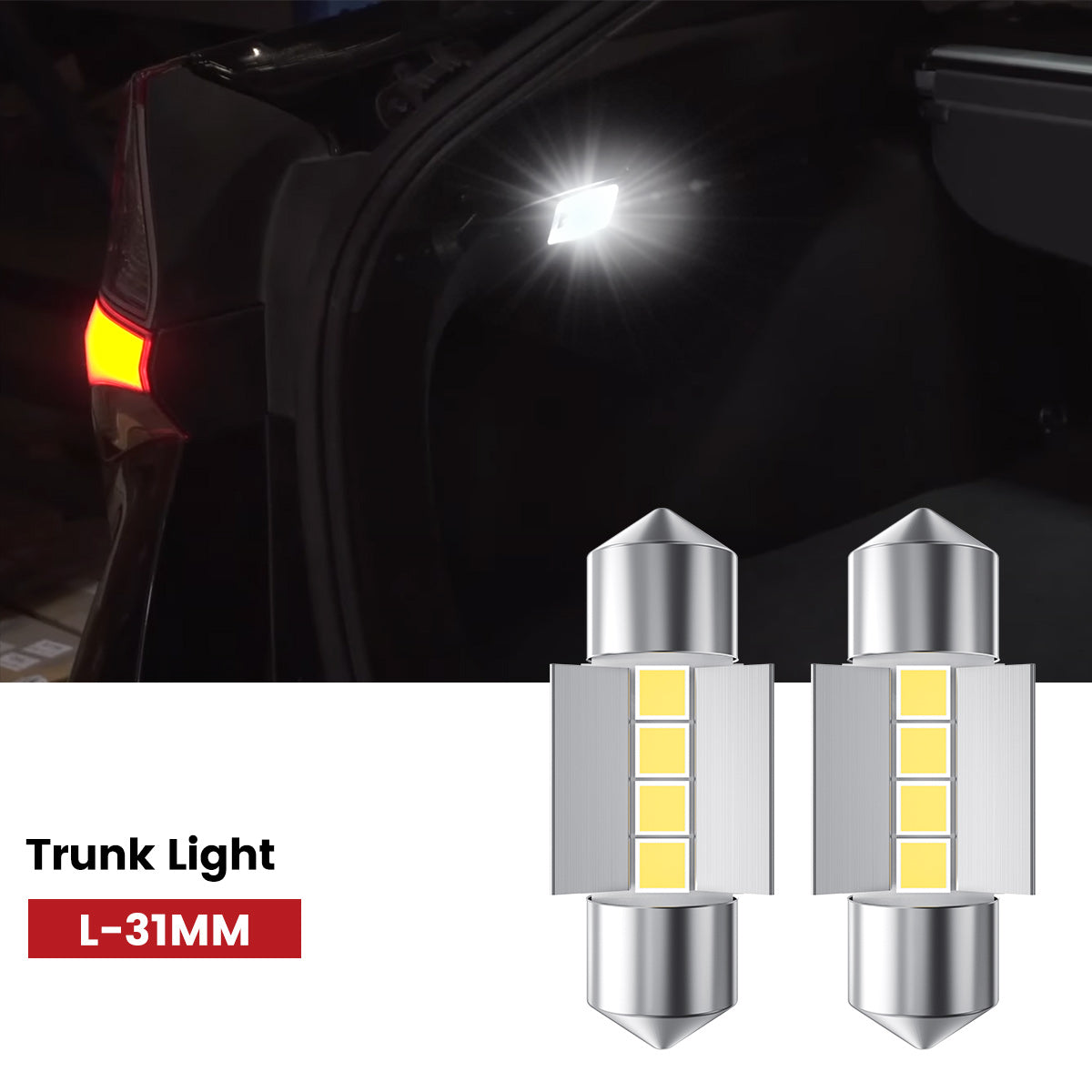 Lasfit 31MM led trunk lights fit for 2010-2015 Toyota Prius