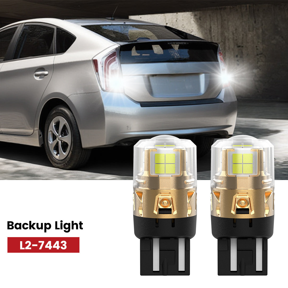 Lasfit 7443 led backup lights fit for 2010-2015 Toyota Prius