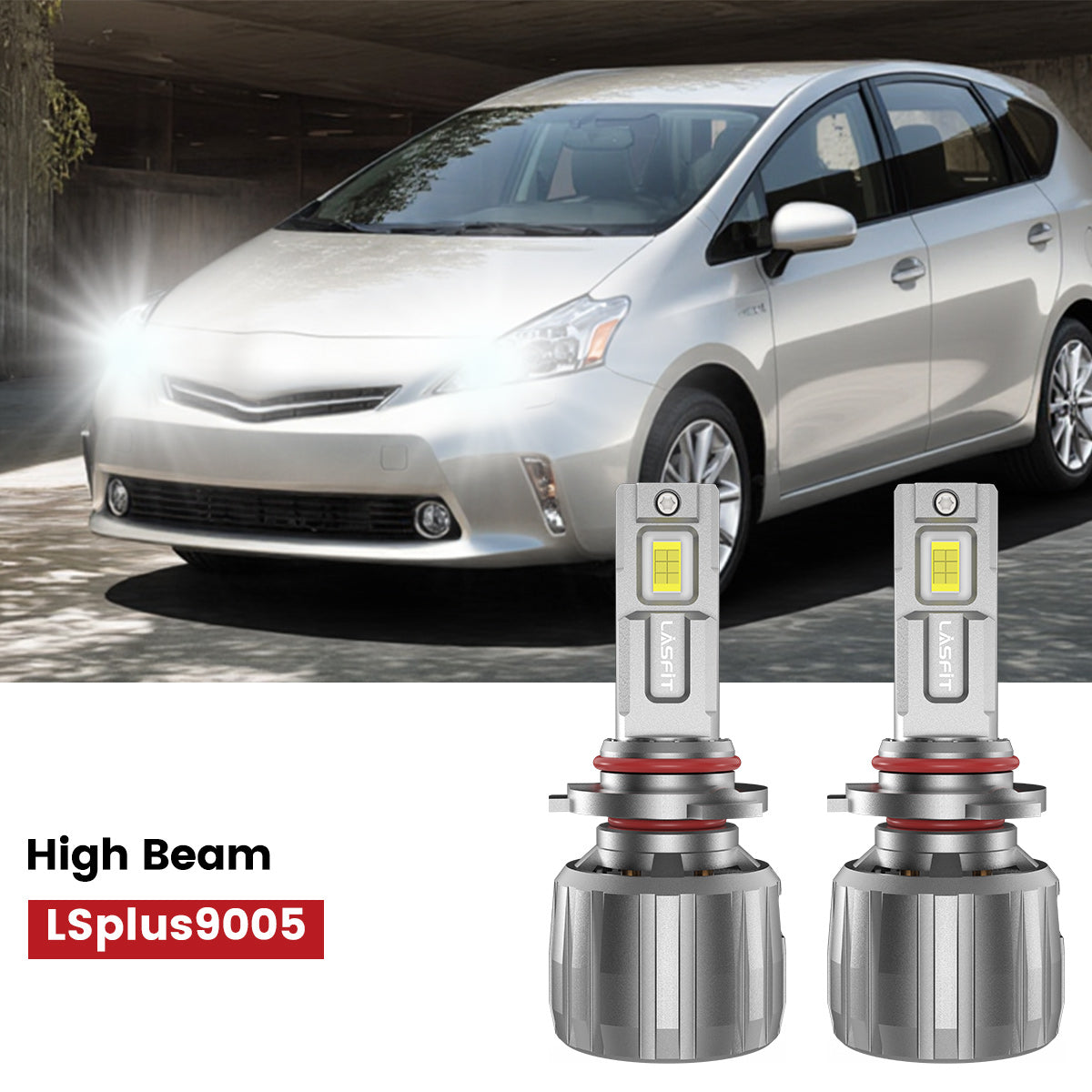 Lasfit 9005 led high beam bulbs fit for 2010-2015 Toyota Prius