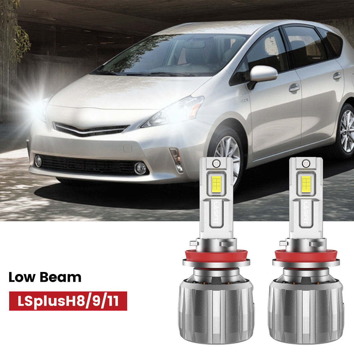Lasfit H11 led low beam bulbs fit for 2010-2015 Toyota Prius