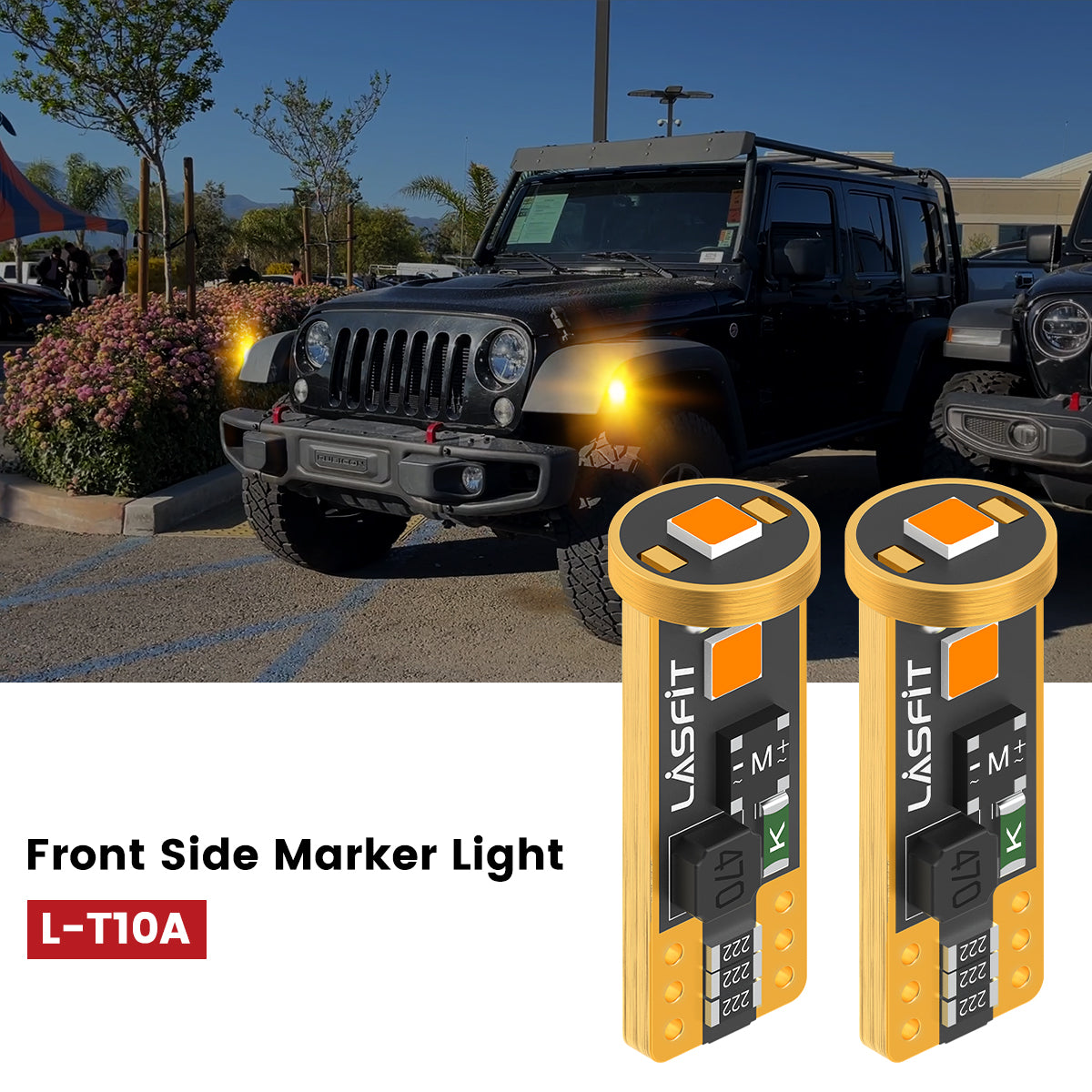Lasfit 168 led front side marker lights fit for 2010-2017 Jeep Wrangler