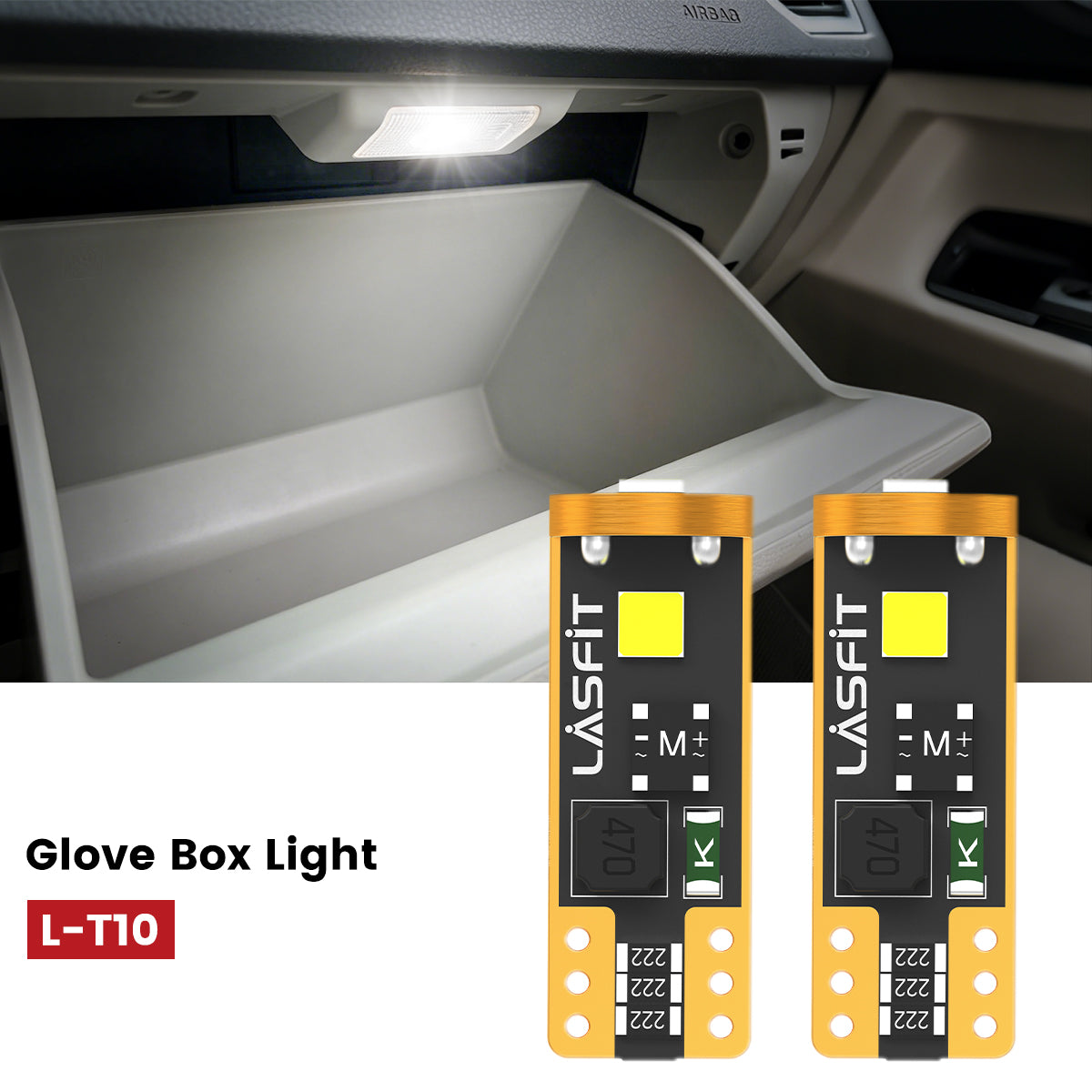 Lasfit 168 led glove box lights fit for 2010-2017 Jeep Wrangler