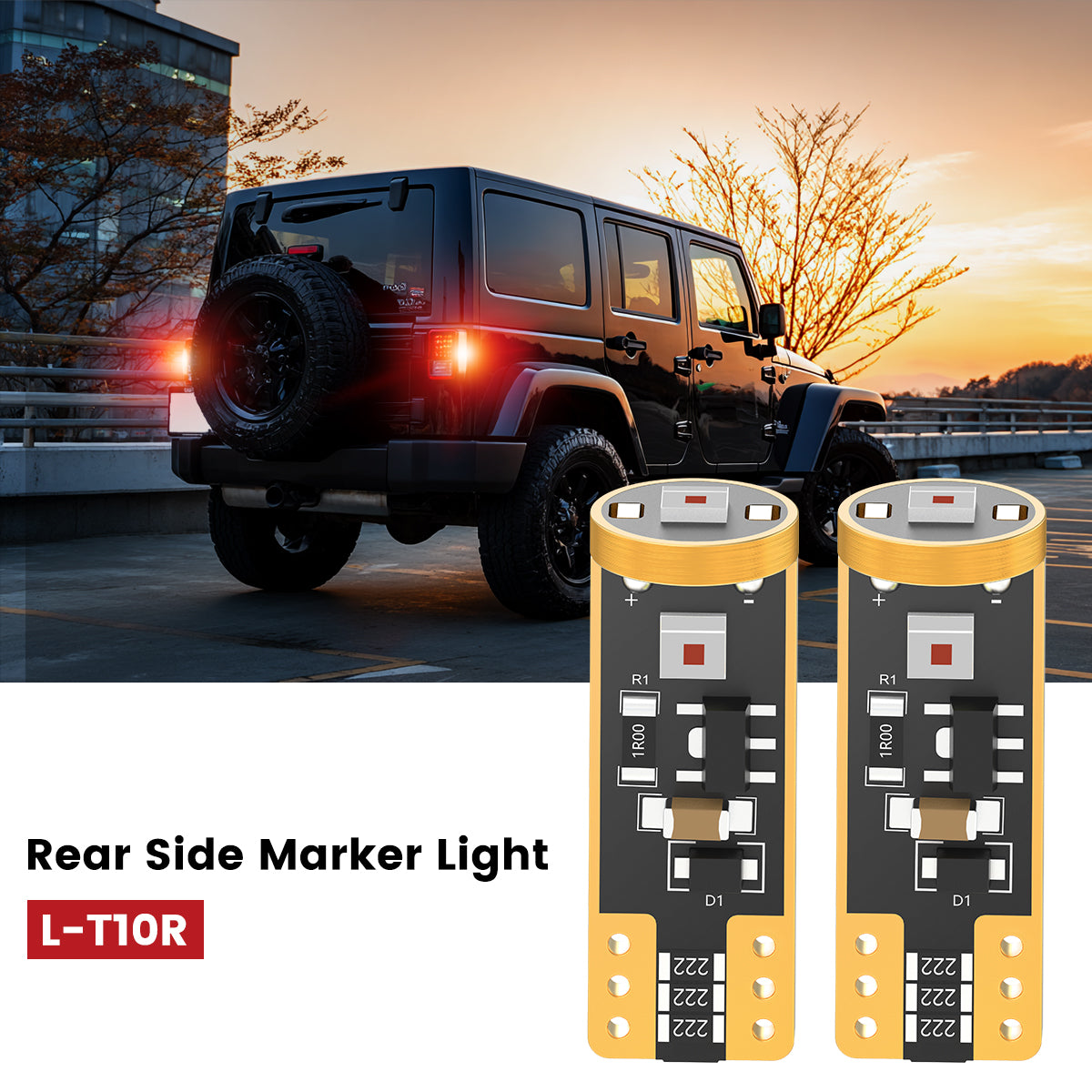 Lasfit 168 led rear side marker lights fit for 2010-2017 Jeep Wrangler