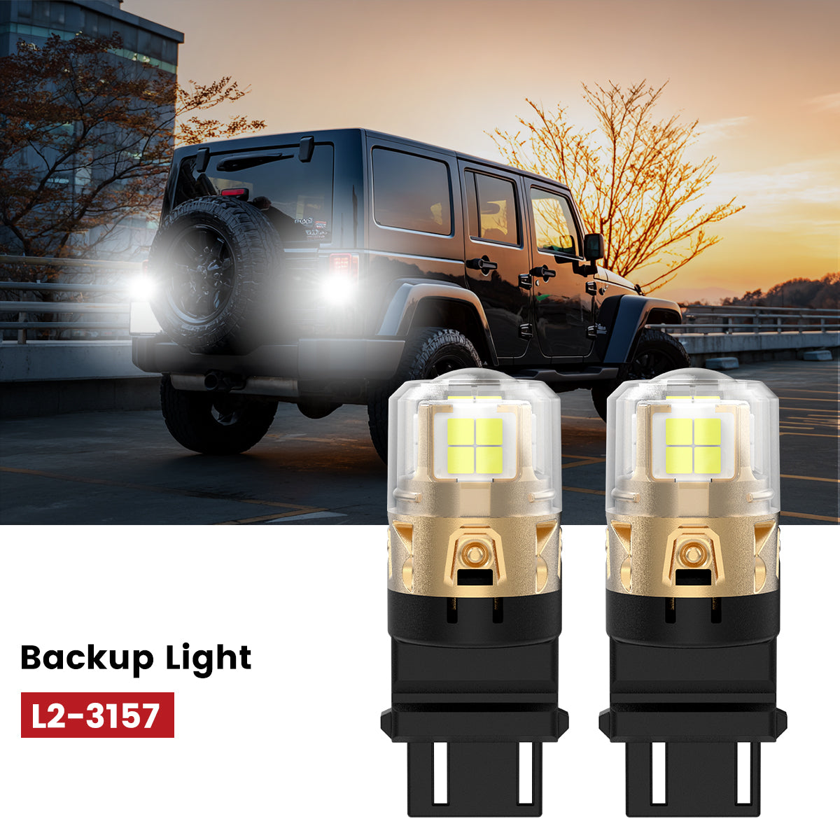 Lasfit 3157 led backup lights fit for 2010-2017 Jeep Wrangler