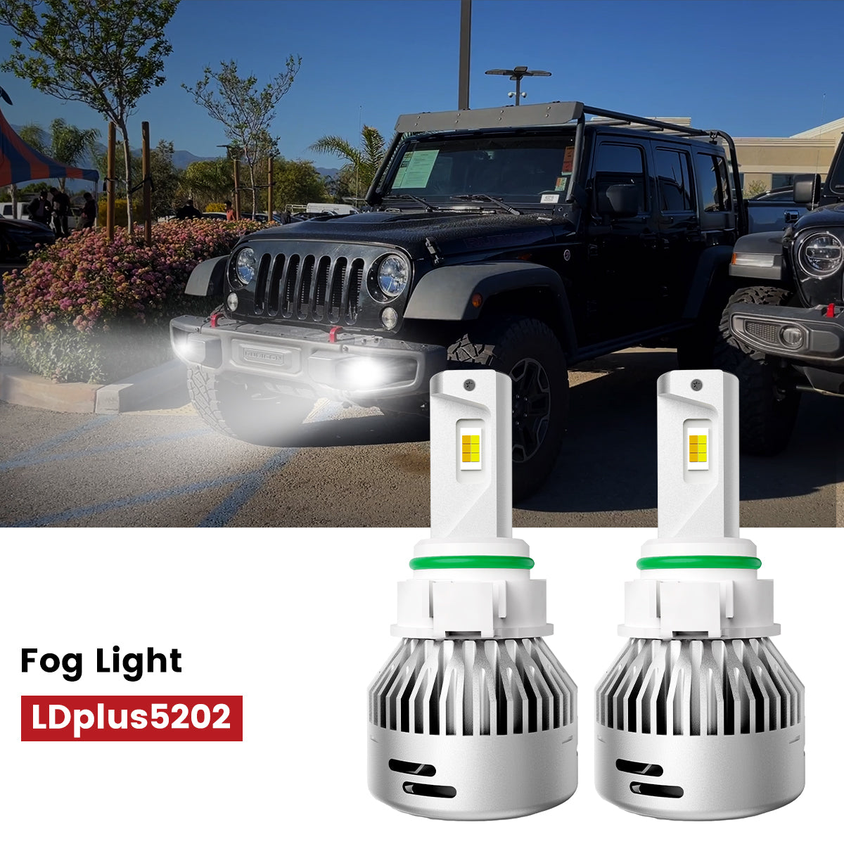 Lasfit 5202 led fog lights fit for 2010-2017 Jeep Wrangler