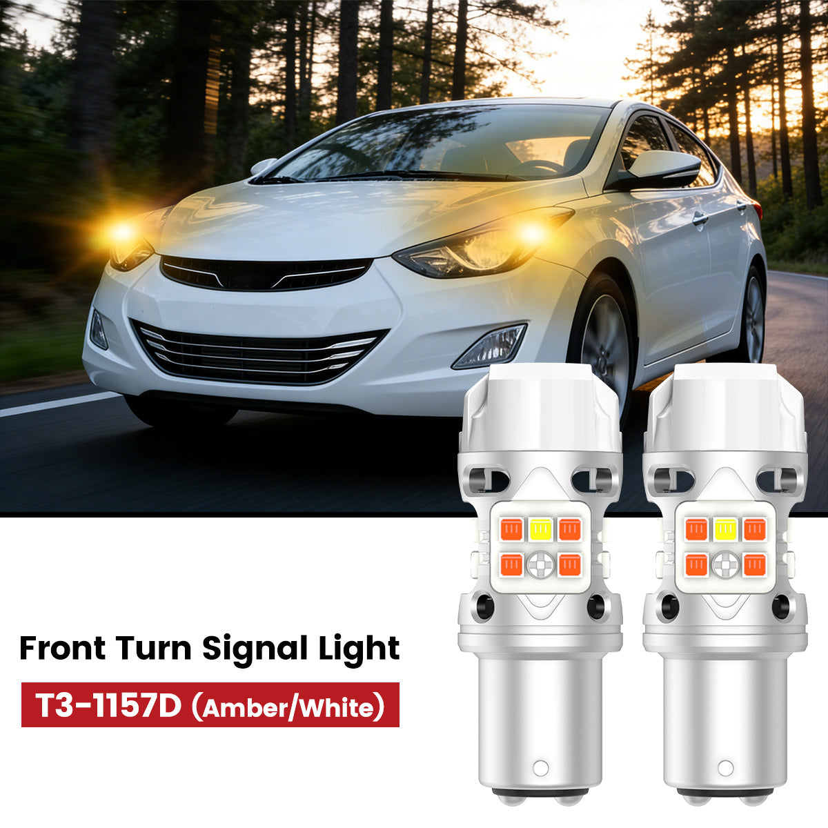 Lasfit 1157 led front turn signal light fit for 2011-2013 Hyundai Elantra