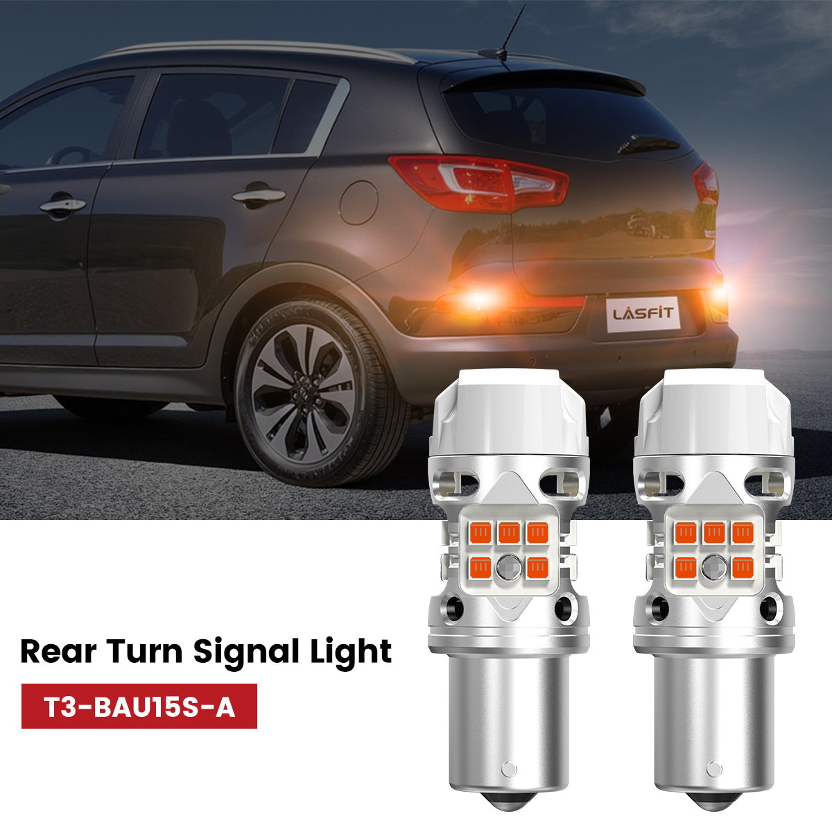 Lasfit BAU15S led rear turn signal lights fit for 2011-2013 Kia Sportage