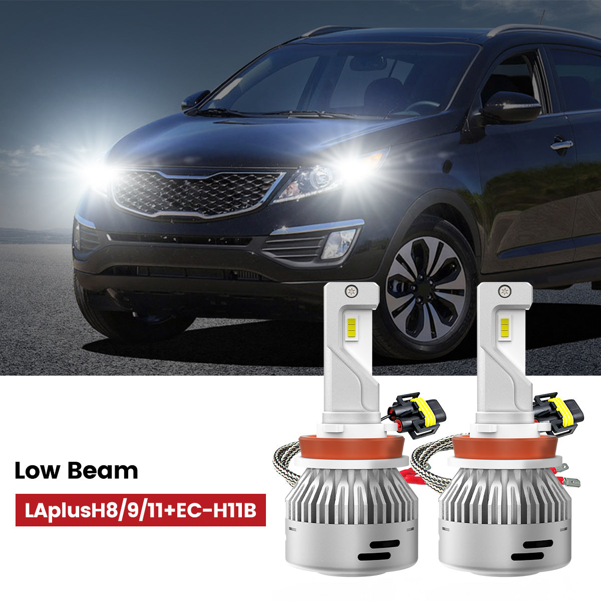 Lasfit H11 led low beam bulbs fit for 2011-2013 Kia Sportage