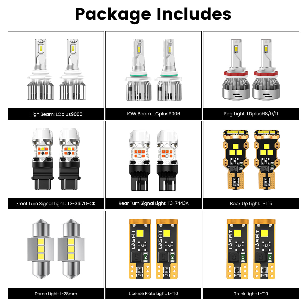 Fit for Toyota Corolla 2009-2013 LED Bulbs 9006 9005 Interior Light Bulbs Upgrade