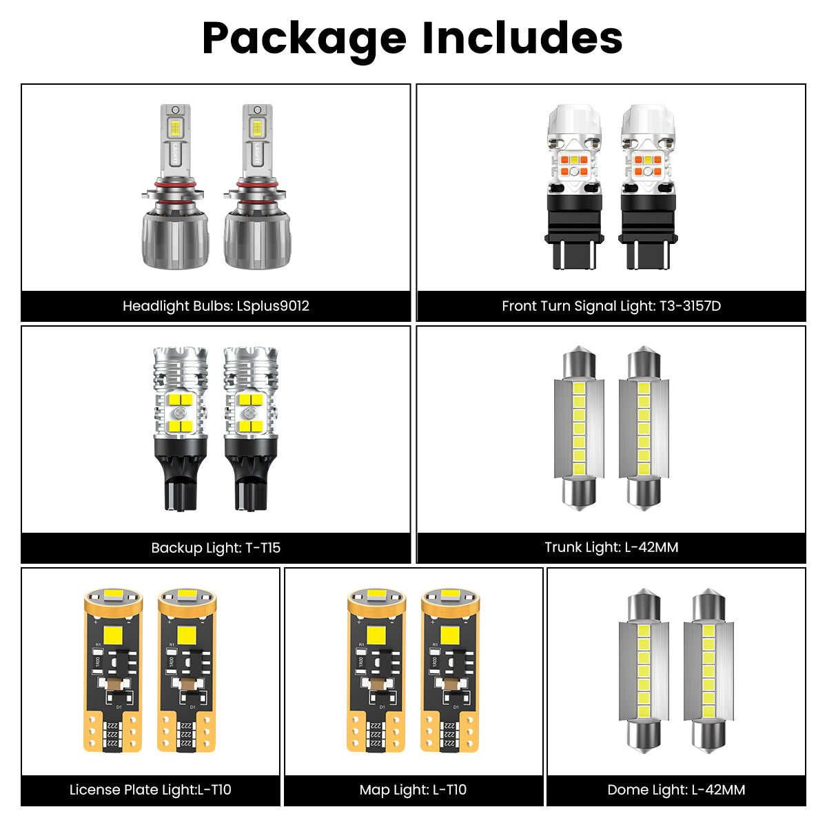 Lasfit combo package led bulbs for 2011-2014 Ford Edge