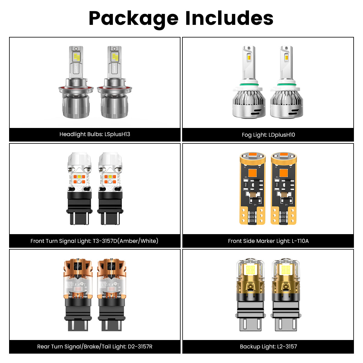 Lasfit combo package led bulbs for 2011-2016 Ford Chassis Cab F-350/450/550 Lariat
