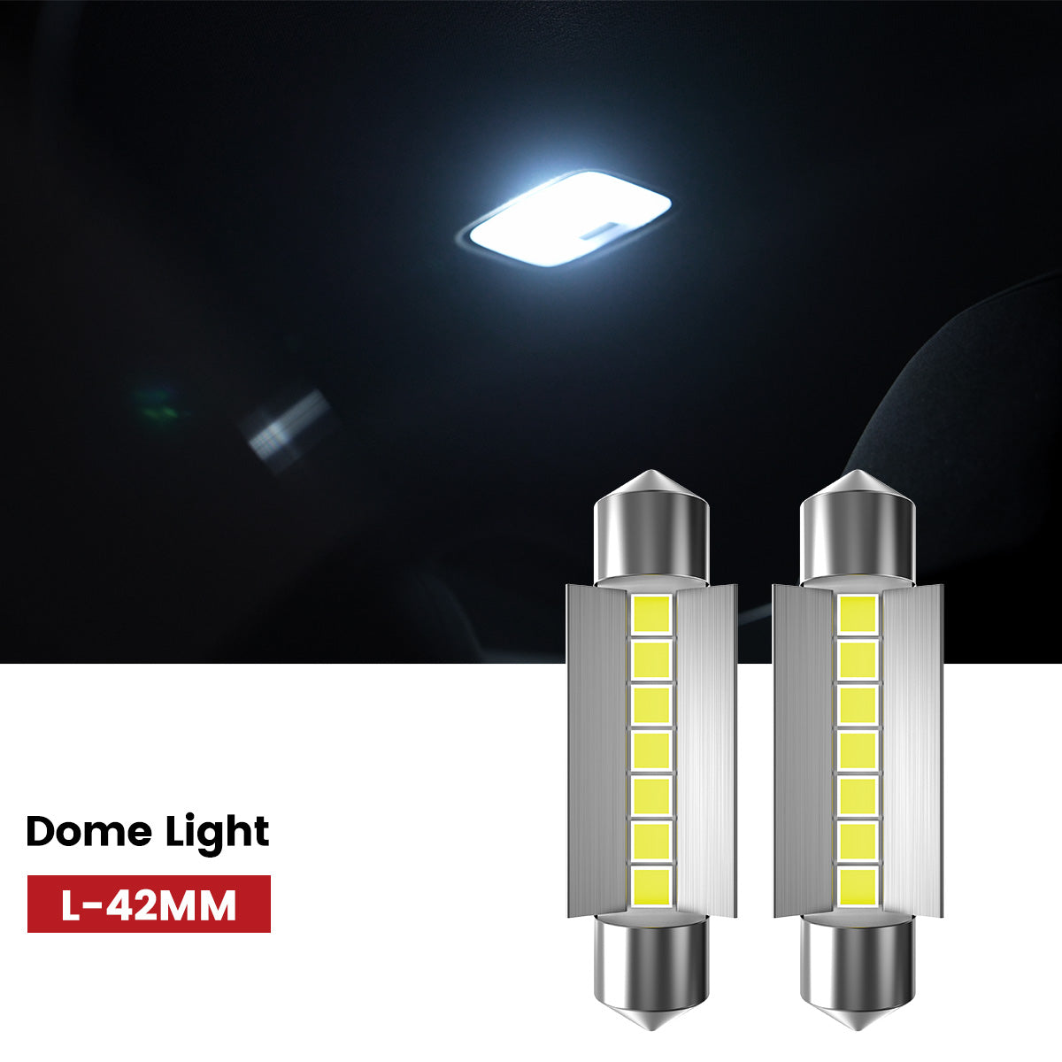 Lasfit 42MM led dome lights fit for 2011-2016 Ford F250 F350