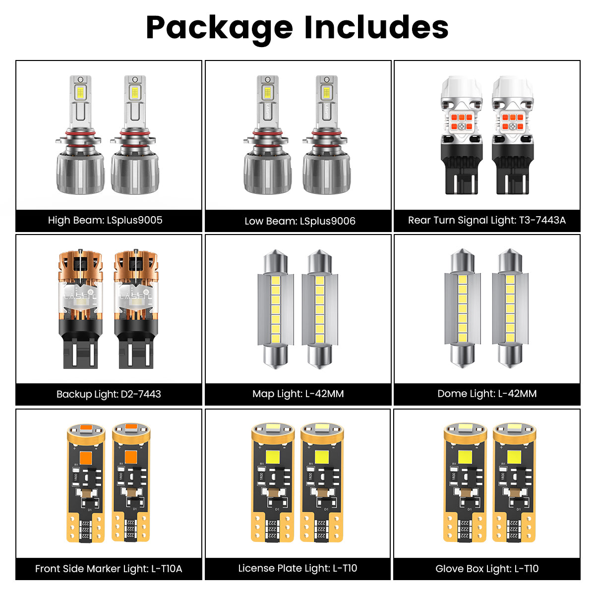 Lasfit combo package led bulbs for 2011-2020 Dodge Journey SE