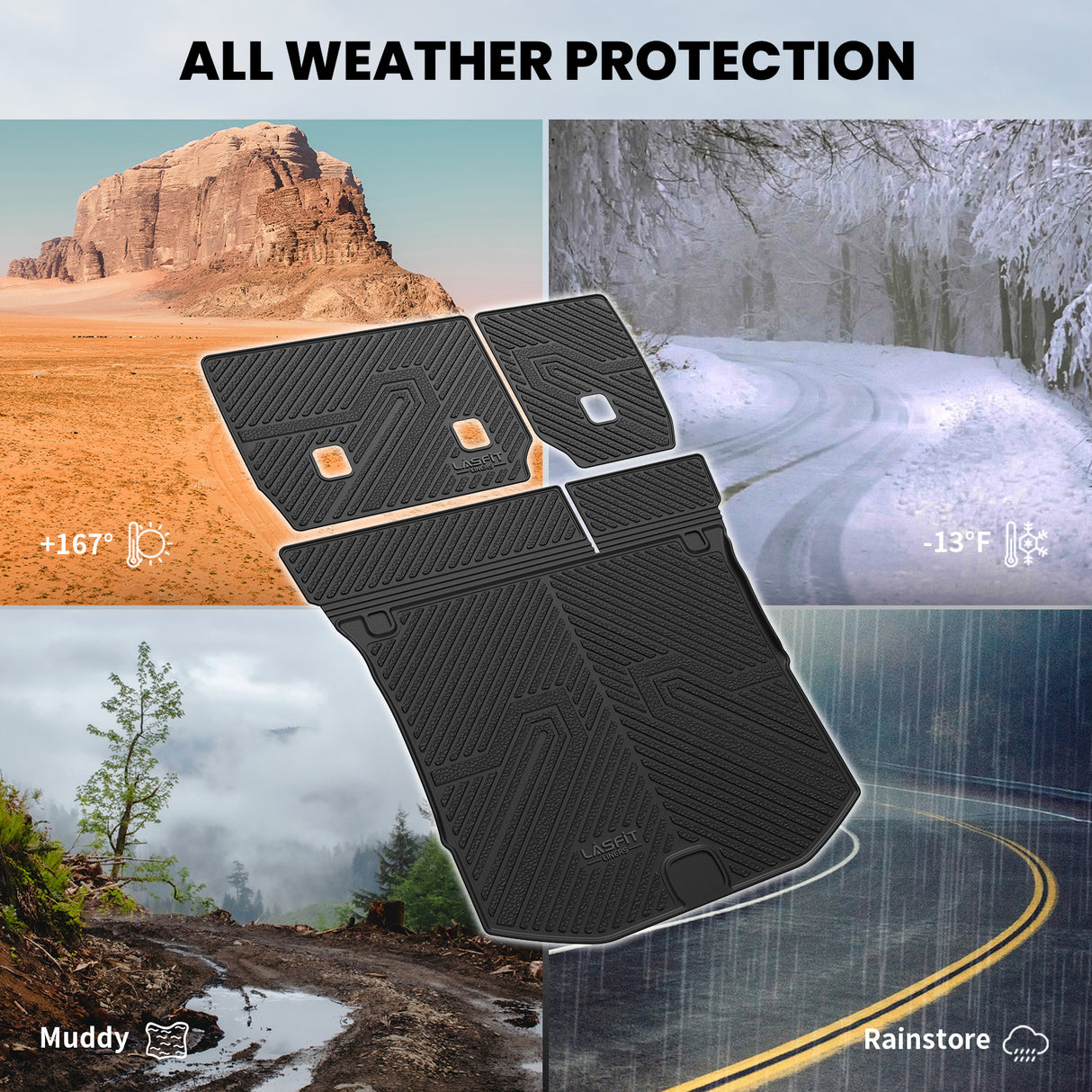 2011-2021 Jeep Grand Cherokee Cargo & Seatback Mats All Weather