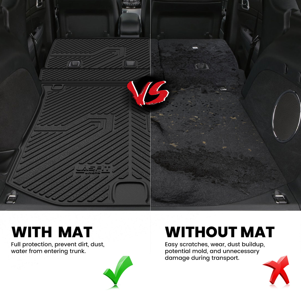 2011-2021 Jeep Grand Cherokee Cargo & Seatback Mats Contrast