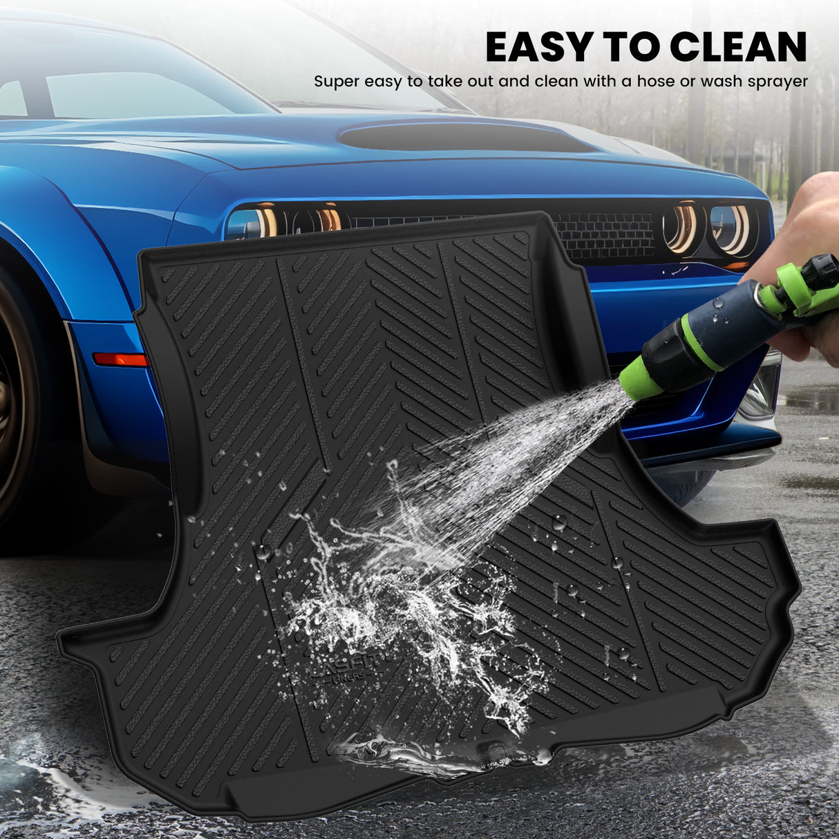 2011-2023 Dodge Challenger Cargo Mat Easy to Clean