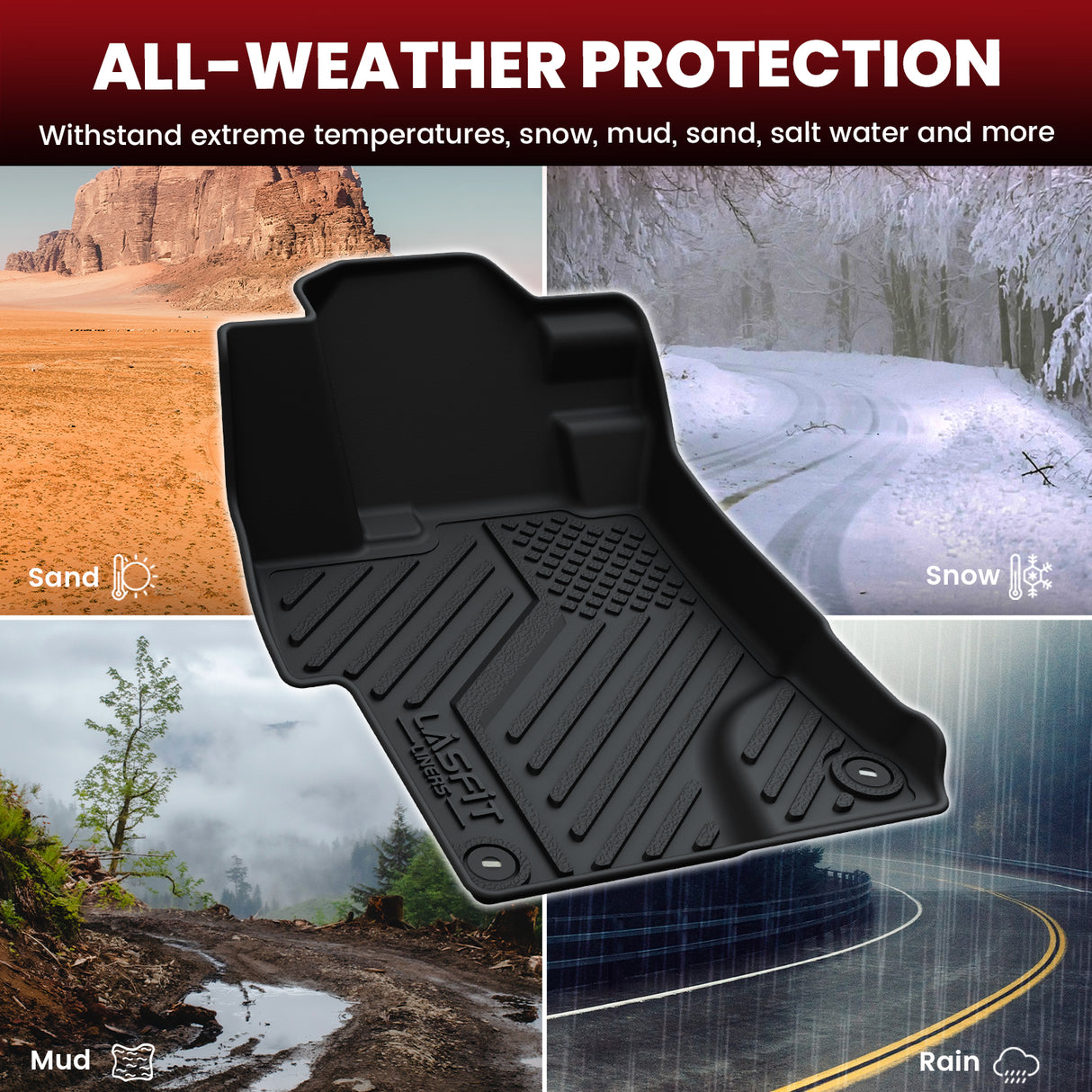 2012-2015 Honda Civic (Sedan or Si Sedan Only) Floor Mats All Weather Protection