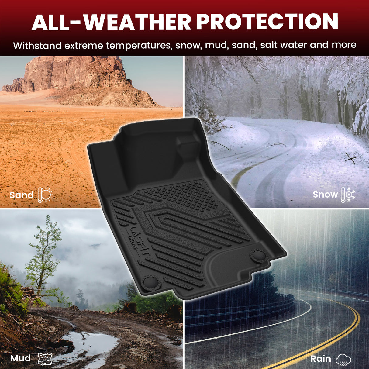 2012-2016 Honda CR-V 1st and 2rd Floor Mats All Weather Protection
