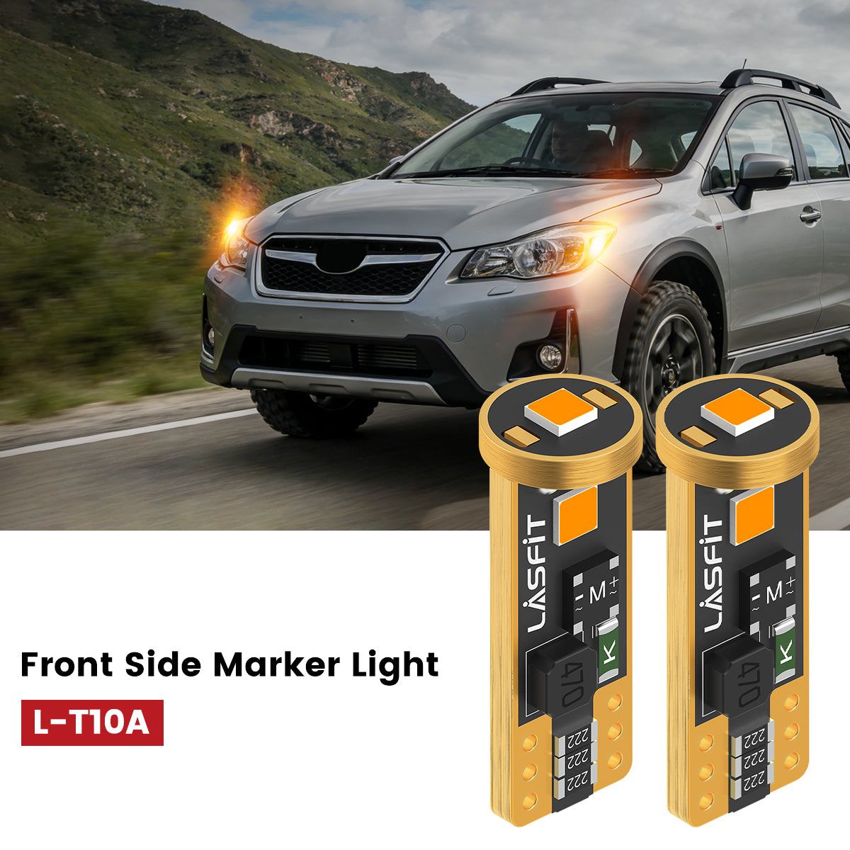 Lasfit 168 led front side marker light fit for 2012-2017 Subaru Crosstrek