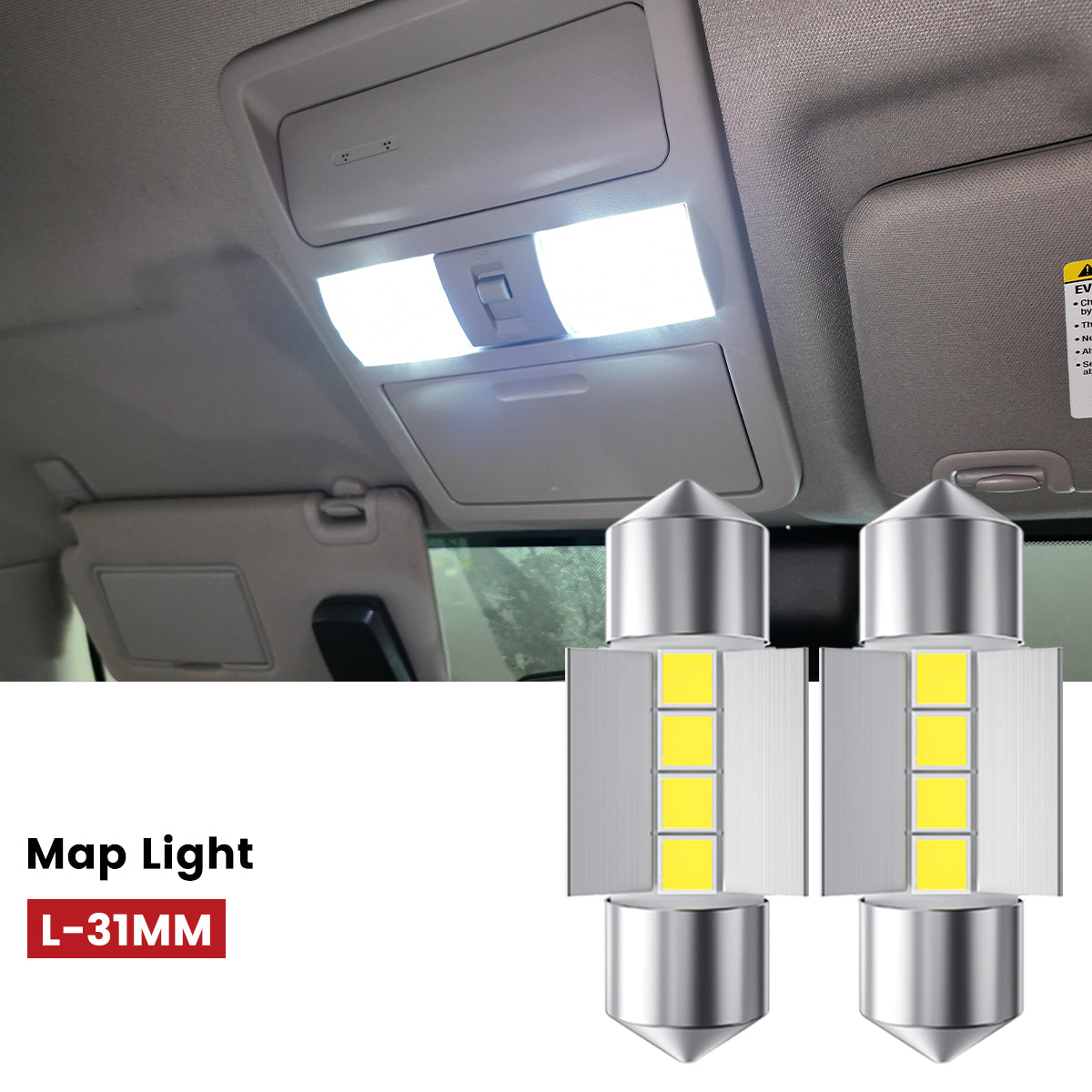 Lasfit 31MM led map light fit for 2012-2017 Subaru Crosstrek