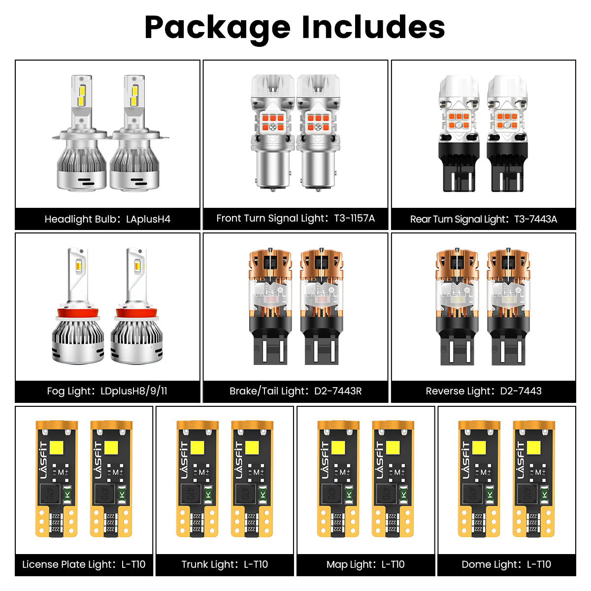 Lasfit combo package led bulbs for 2013-2014 Honda CR-V