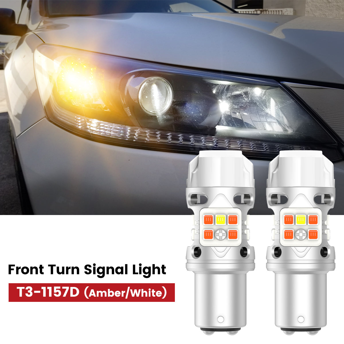 Lasfit 1157 led front turn signal lights fit for 2013-2015 Honda Accord