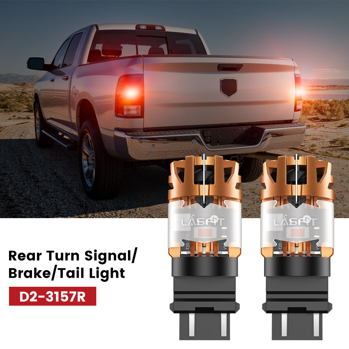 Lasfit 3157 led rear turn signal/brake/tail light fit for 2013-2015 Ram 2500/3500