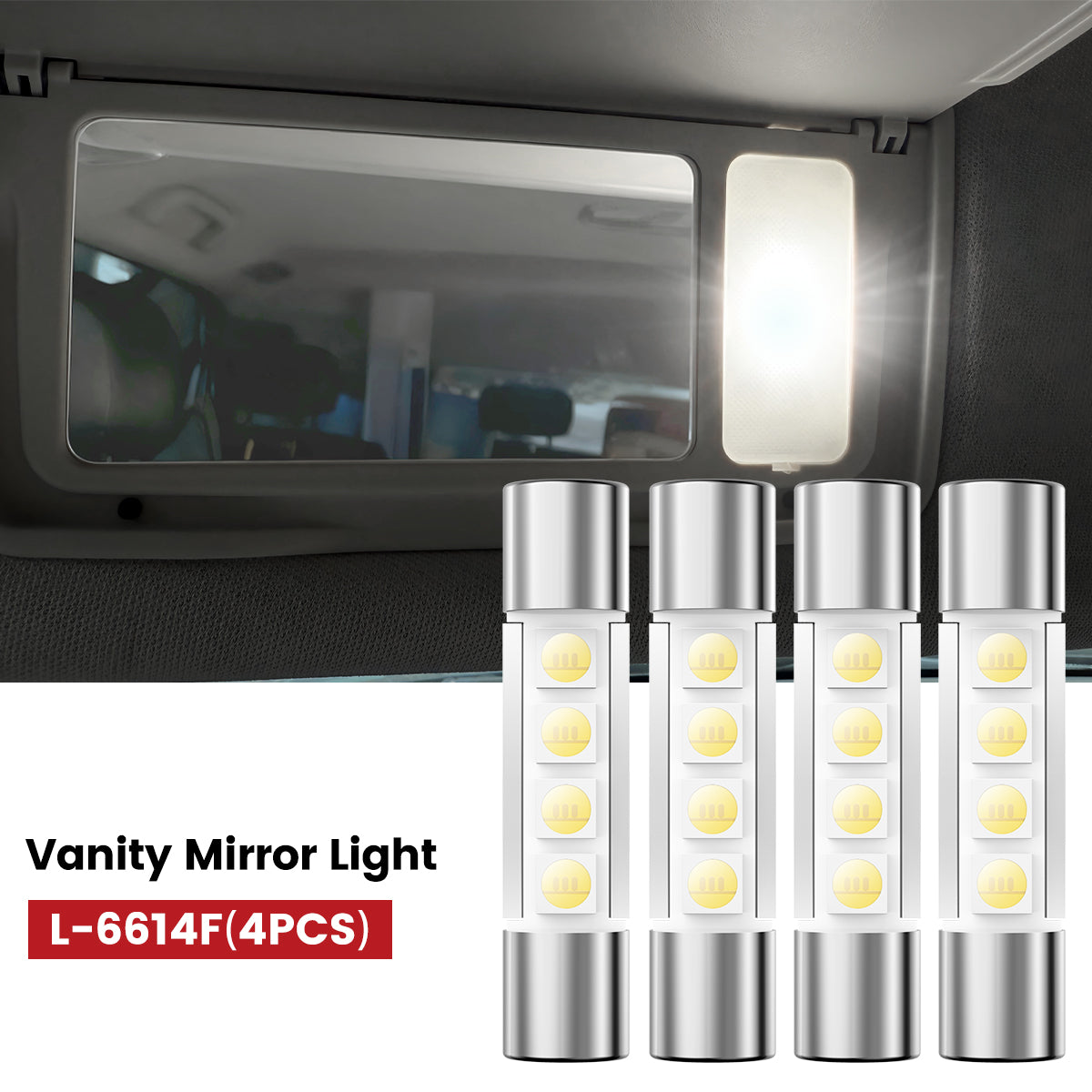 Lasfit 6614f led vanity mirror lights fit for 2013-2016 GMC Acadia