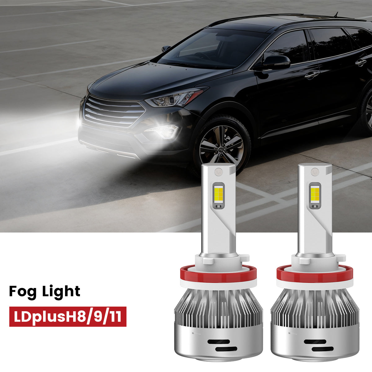 Lasfit H11 led fog light for 2013-2016 Hyundai Santa Fe