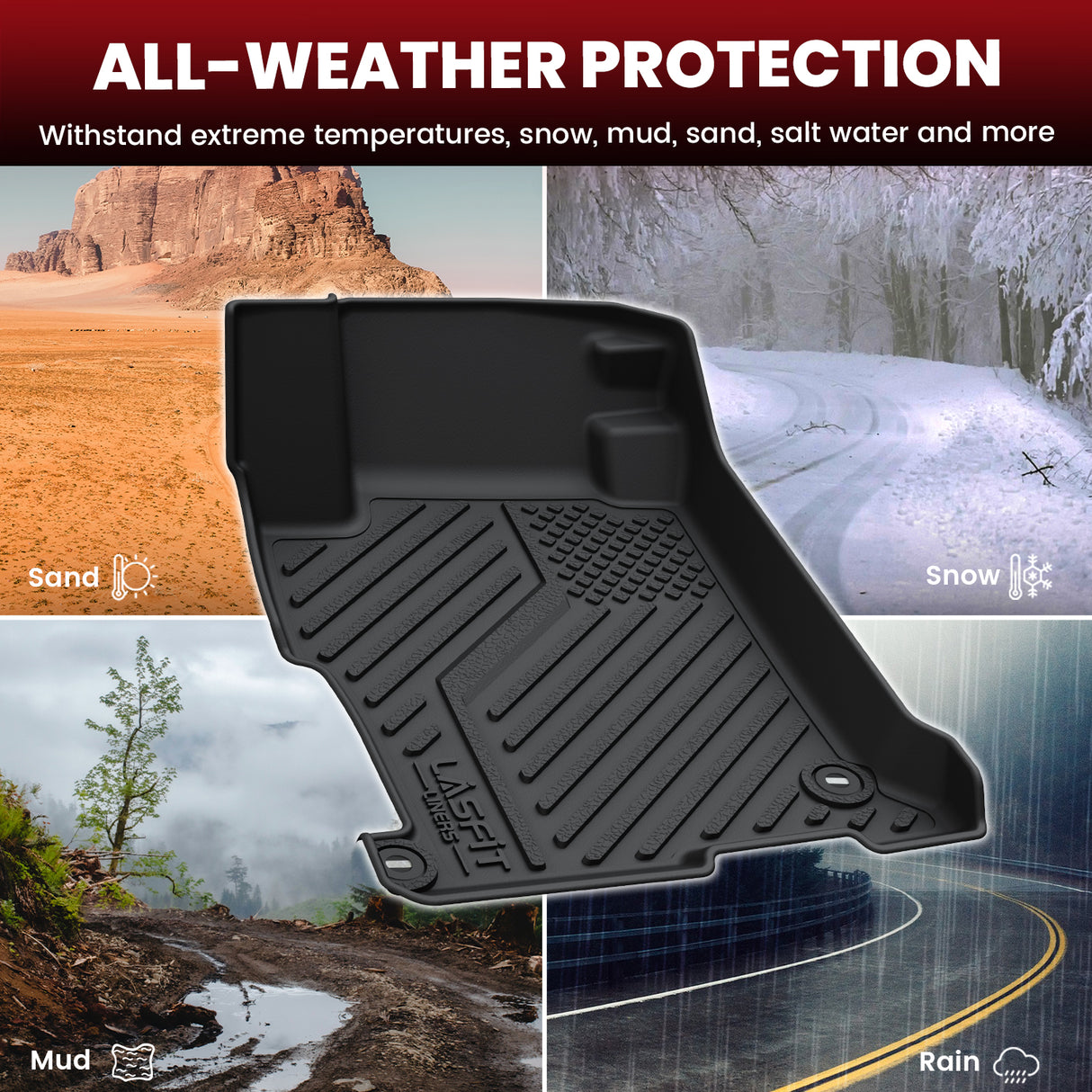 2013-2017 Honda Accord Sedan Floor Mats All Weather Protection