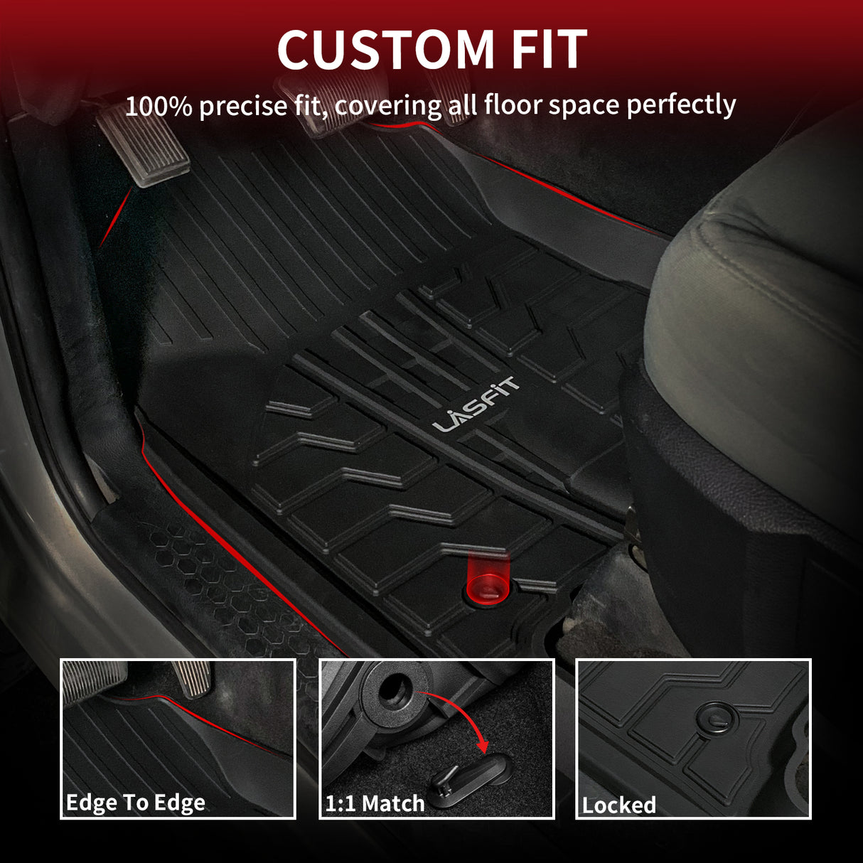2019-2024 Dodge Ram 1500 Classic 1st Row Floor Mats Custom-fit