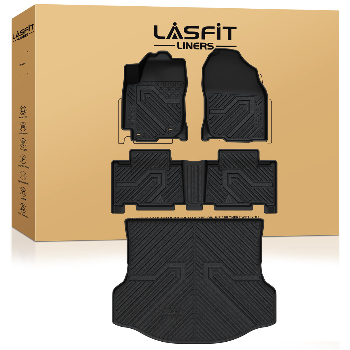 Fit for 2013-2018 Toyota RAV4 TPE Floor Mats / Cargo Mat, Fit Gas Only