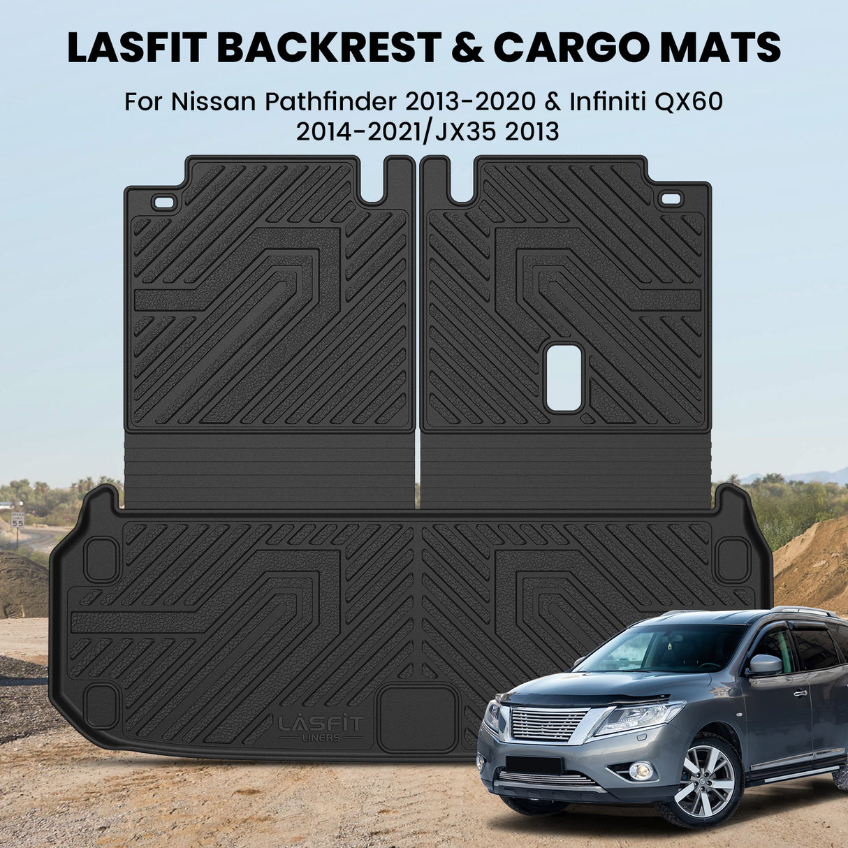 Fit for 2013-2020 Nissan Pathfinder Floor Mats or Cargo Mat & Seatback Mat