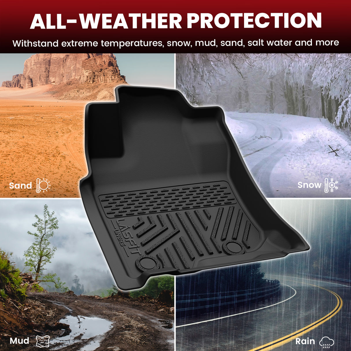 2013-2024 Toyota 4Runner Floor Mats All Weather